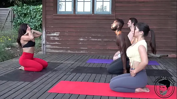 Varmt BBC Yoga Foursome Real Couple Swap frisk rør