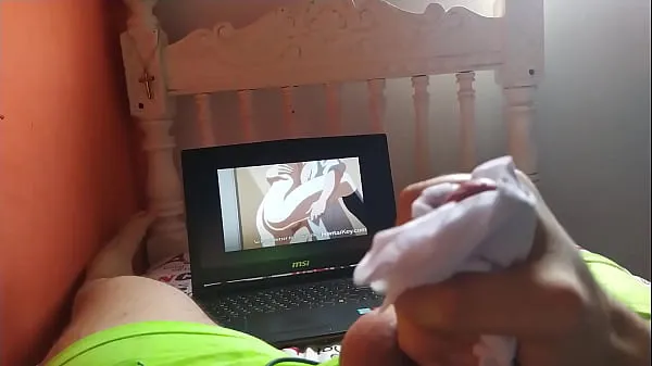 Forró Kaneki masturbates watching hentai friss cső