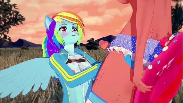 Gorąca My Little Pony - Rainbow Dash gets creampied by Pinkie Pie świeża tuba