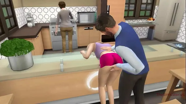 Hete Sims 4, Stepfather seduced and fucked his stepdaughter verse buis