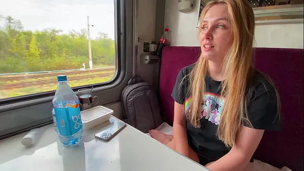 Ζεστό Married stepmother Alina Rai had sex on the train with a stranger φρέσκο ​​σωλήνα