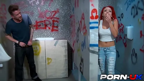 Hot Cock Hungry UK Redhead Billie Rai Fucked Hard in a Public Washroom fresh Tube