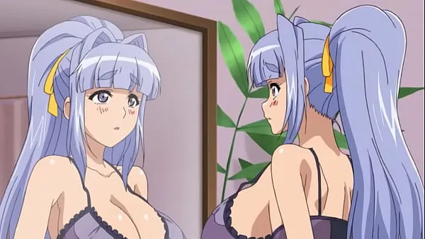 Heiße Süßes Hentai-Mädchen mit blauen Haaren und dicken Möpsen genießt Sexfrische Tube