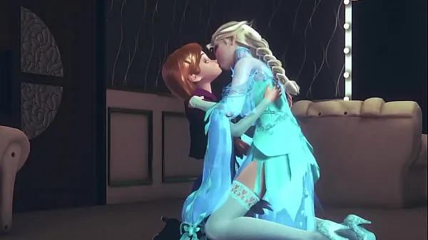 Sıcak Futa Elsa fingering and fucking Anna | Frozen Parody taze Tüp