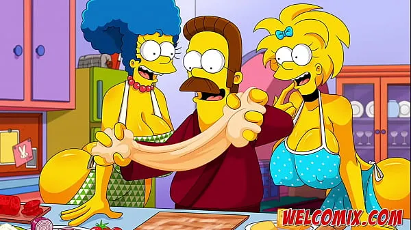 Tabung segar Orgy with hot asses from the Simpsons panas