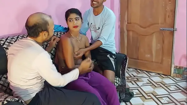热的 Amateur threesome Beautiful horny babe with two hot gets fucked by two men in a room bengali sex ,,,, Hanif and Mst sumona and Manik Mia 新鲜的管