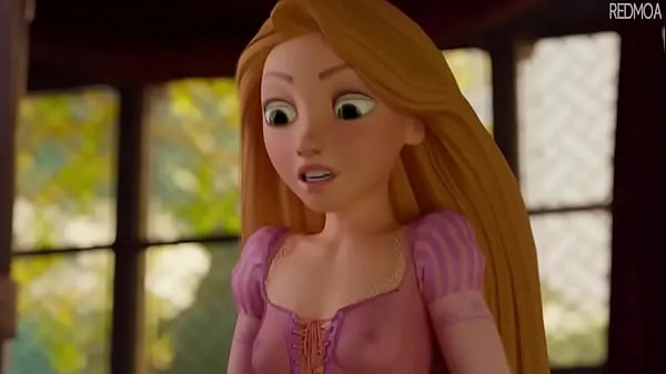 Vroča Rapunzel Sucks Cock For First Time (Animation sveža cev