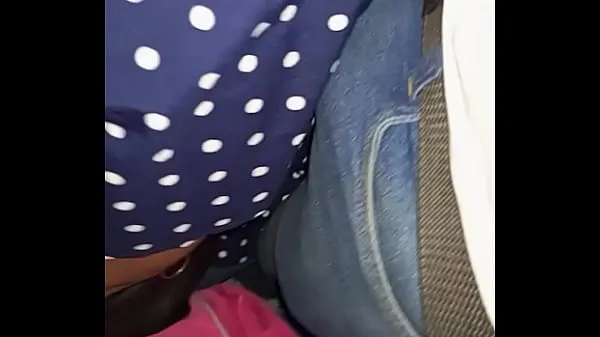 Ζεστό Harassed in the passenger bus van by a girl, brushes her back and arm with my bulge and penis φρέσκο ​​σωλήνα
