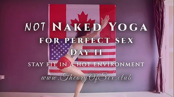 Hot My body got little bit shake from exercises for abs :) Day 11 of not naked yoga fresh Tube