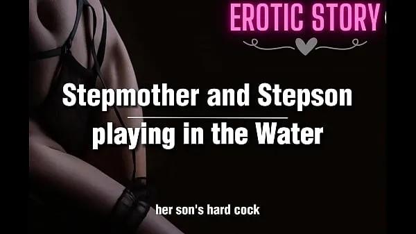 Stepmother and Stepson playing in the Water أنبوب جديد ساخن