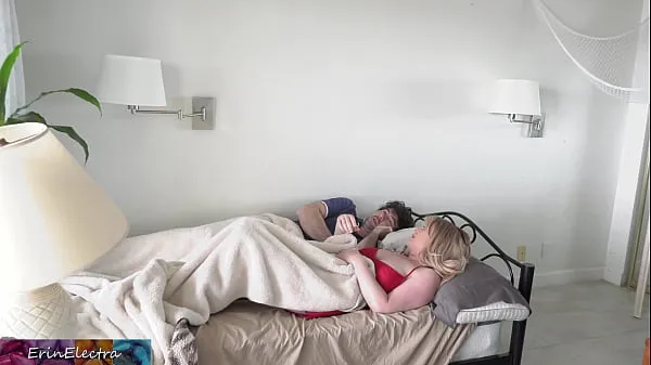 Hot Stepmom shares a single hotel room bed with stepson fresh Tube