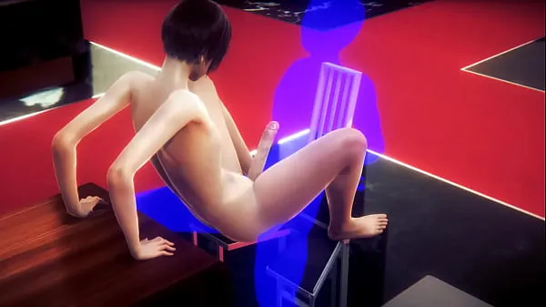 Sıcak Yaoi Femboy - Twink footjob and fuck in a chair - Japanese Asian Manga Anime Film Game Porn taze Tüp