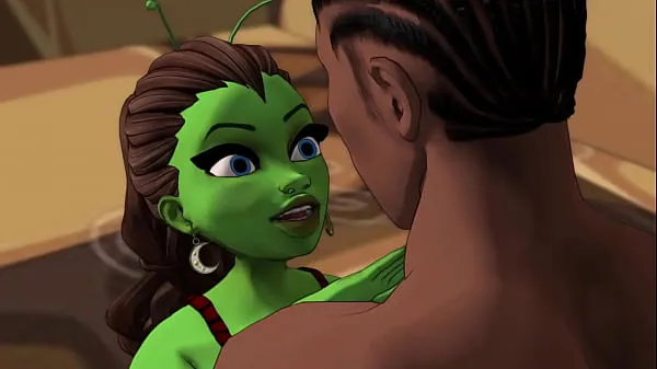 Forró Green skinned big booty alien gets fucked good by bbc in inter dimensional sex friss cső
