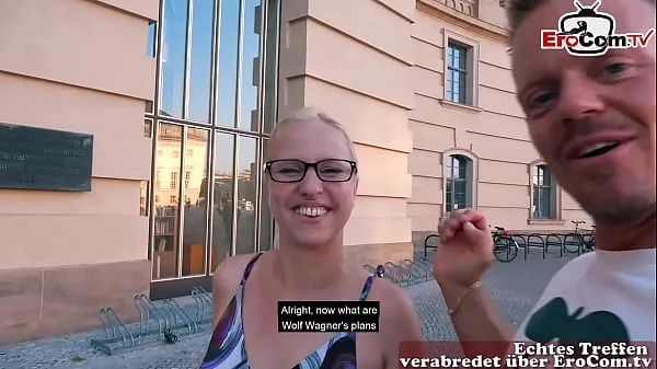 German single girl next door tries real public blind date and gets fucked Tiub segar panas