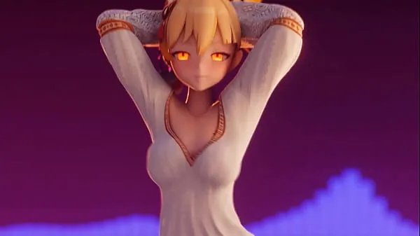 Vroča Genshin Impact (Hentai) ENF CMNF MMD - blonde Yoimiya starts dancing until her clothes disappear showing her big tits, ass and pussy sveža cev