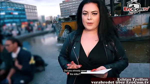 Vroča German fat BBW girl picked up at street casting sveža cev