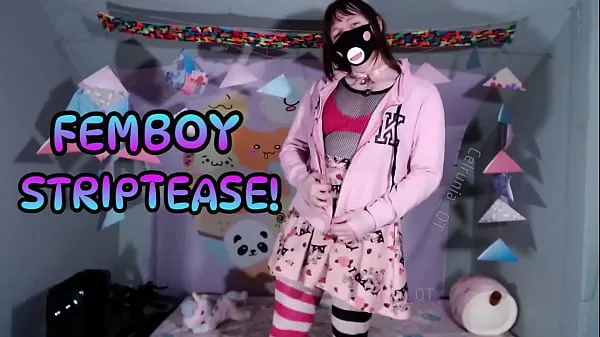 Varm FEMBOY Striptease! (Trailer färsk tub