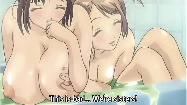 Varm step Sisters Taking a Bath Together! Hentai [Subtitled färsk tub