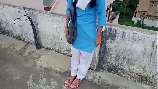 Vroča Indian School Sex on Terrace sveža cev