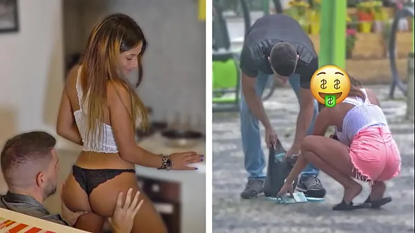 热的 Sexy Brazilian Gold Digger Changes Her Attitude When She Sees His Cash 新鲜的管