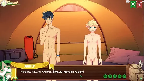 Game: Friends Camp. Episode 14. Conversation with Hunter (Russian voice acting أنبوب جديد ساخن